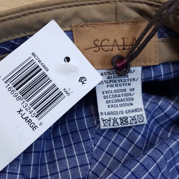 SCALA Hat Mens XL Tan Newsboy Driving Cap - Picture 7 of 8